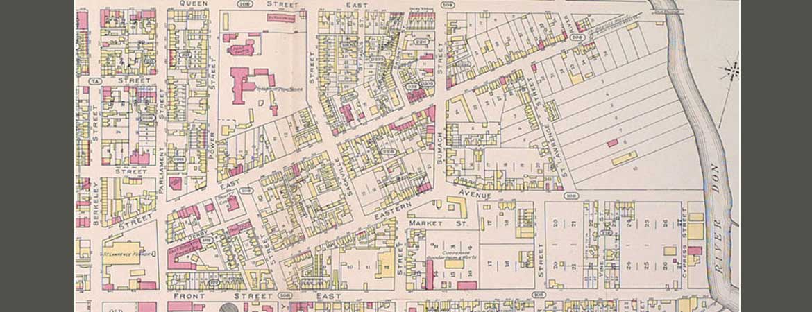 Corktown Toronto 1884 Goads Map