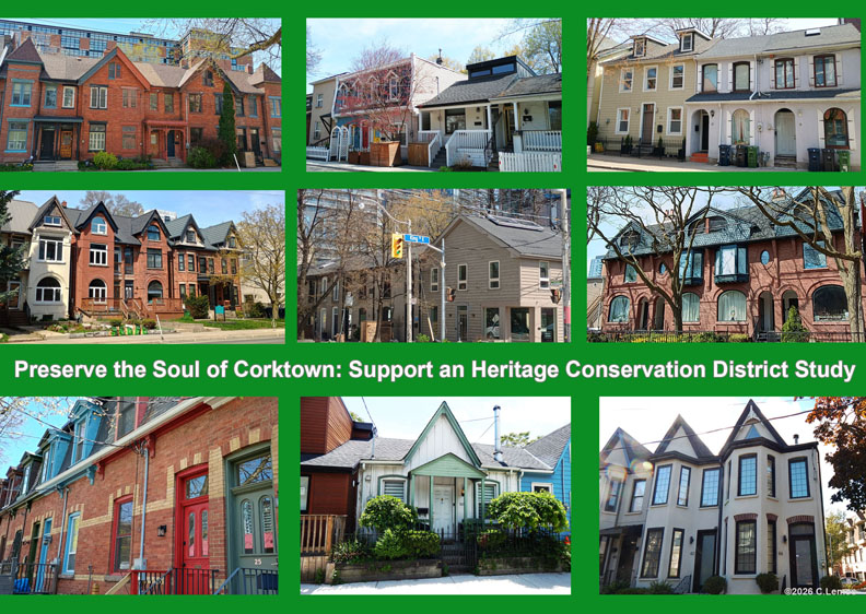 Picture of residential rowhouses varying in architecture from Berkeley Street to the Don River and Shuter Street south to Front Street / Eastern Avenue